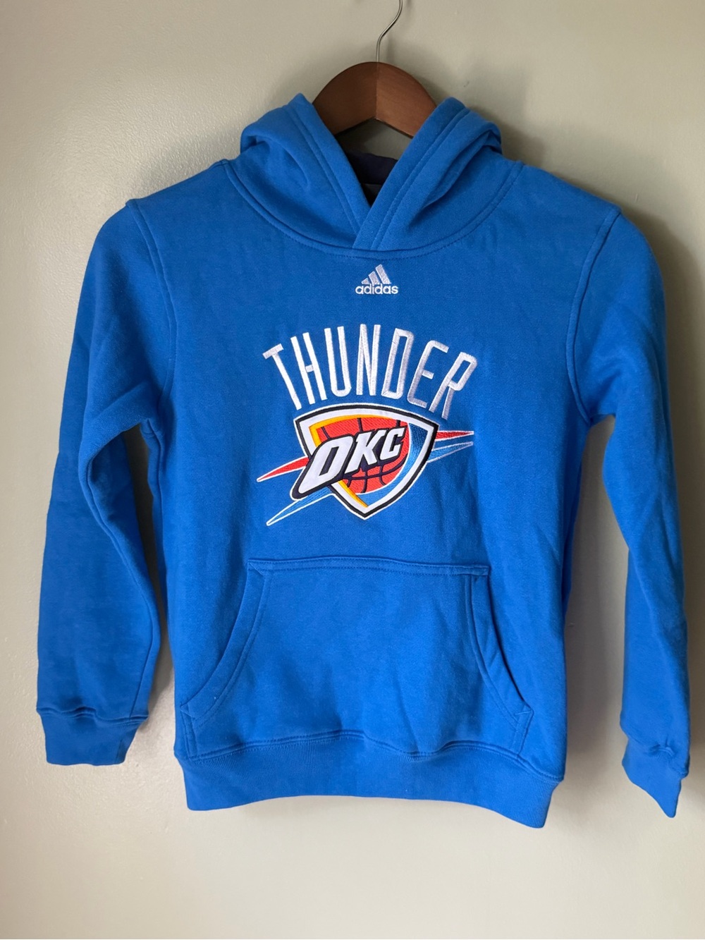 adidas Blue Oklahoma City Thunder Pullover Hoodie for Kids